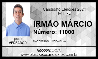 Candidato IRMÃO MÁRCIO 2024 - IATI - Eleições