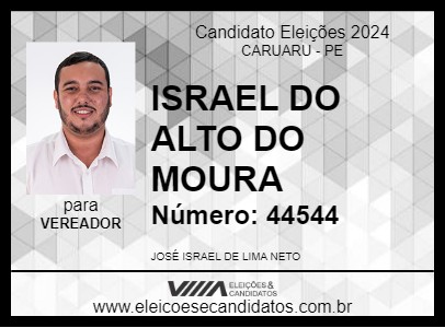 Candidato ISRAEL DO ALTO DO MOURA 2024 - CARUARU - Eleições