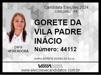 Candidato GORETE DA VILA PADRE INÁCIO 2024 - CARUARU - Eleições