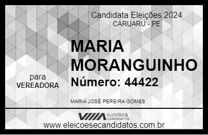 Candidato MARIA MORANGUINHO 2024 - CARUARU - Eleições