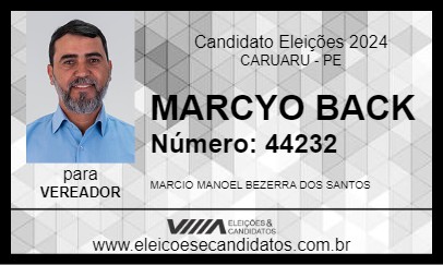 Candidato MARCYO BACK 2024 - CARUARU - Eleições