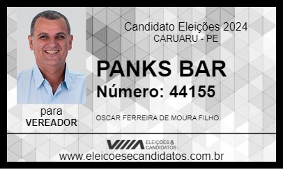 Candidato PANKS BAR 2024 - CARUARU - Eleições