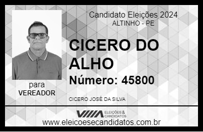 Candidato CICERO DO ALHO 2024 - ALTINHO - Eleições