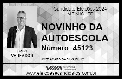 Candidato NOVINHO DA AUTOESCOLA 2024 - ALTINHO - Eleições