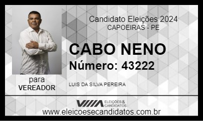 Candidato CABO NENO 2024 - CAPOEIRAS - Eleições