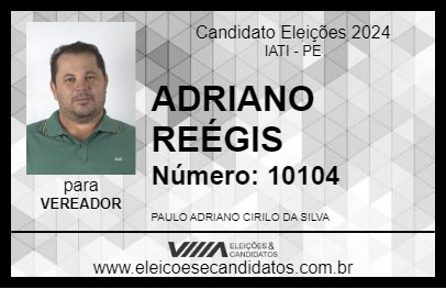 Candidato ADRIANO RÉGIS 2024 - IATI - Eleições