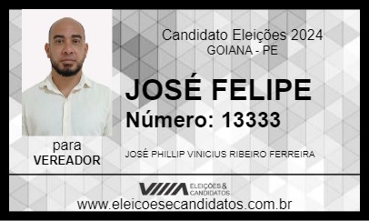 Candidato JOSÉ PHILLIP 2024 - GOIANA - Eleições