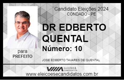 Candidato DR EDBERTO QUENTAL 2024 - CONDADO - Eleições