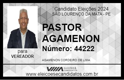 Candidato PASTOR AGAMENON 2024 - SÃO LOURENÇO DA MATA - Eleições