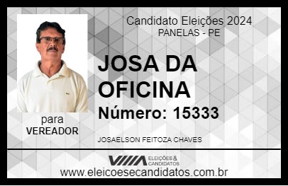 Candidato JOSA DA OFICINA 2024 - PANELAS - Eleições