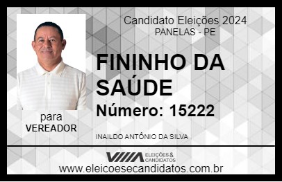 Candidato FININHO DA SAÚDE 2024 - PANELAS - Eleições