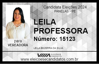 Candidato LEILA PROFESSORA 2024 - PANELAS - Eleições