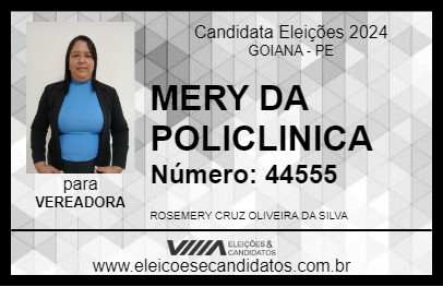 Candidato MARY DO POVO 2024 - GOIANA - Eleições