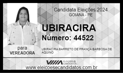 Candidato UBIRACIRA 2024 - GOIANA - Eleições