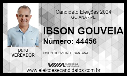 Candidato IBSON GOUVEIA 2024 - GOIANA - Eleições