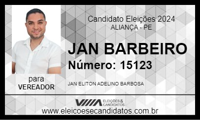 Candidato JAN BARBEIRO 2024 - ALIANÇA - Eleições