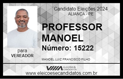 Candidato PROFESSOR MANOEL 2024 - ALIANÇA - Eleições