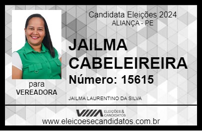 Candidato JAILMA CABELEIREIRA 2024 - ALIANÇA - Eleições