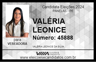 Candidato VALÉRIA LEONICE 2024 - PANELAS - Eleições