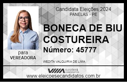 Candidato BONECA DE BIU COSTUREIRA 2024 - PANELAS - Eleições