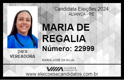 Candidato MARIA DE REGALIA 2024 - ALIANÇA - Eleições