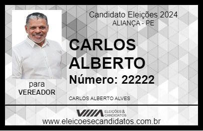 Candidato CARLOS ALBERTO 2024 - ALIANÇA - Eleições