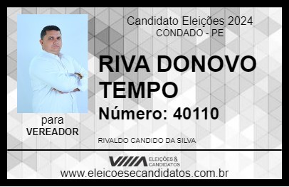 Candidato RIVA DO NOVO TEMPO 2024 - CONDADO - Eleições