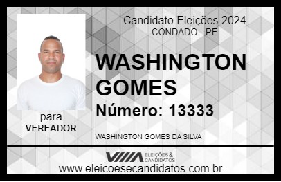 Candidato WASHINGTON GOMES 2024 - CONDADO - Eleições