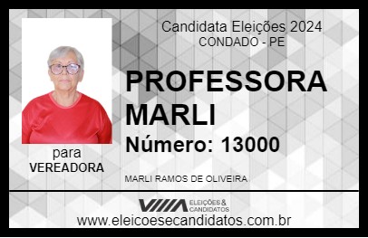 Candidato PROFESSORA MARLI 2024 - CONDADO - Eleições