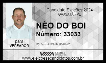 Candidato NÉO DO BOI 2024 - GRAVATÁ - Eleições