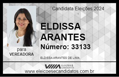 Candidato ELDISSA ARANTES 2024 - GRAVATÁ - Eleições