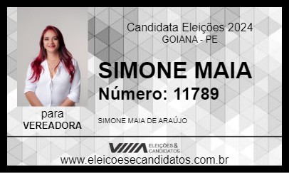 Candidato SIMONE MAIA 2024 - GOIANA - Eleições