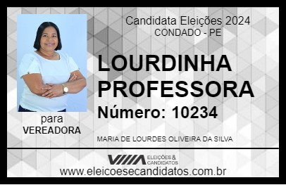 Candidato LOURDINHA PROFESSORA 2024 - CONDADO - Eleições