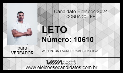 Candidato LETO 2024 - CONDADO - Eleições