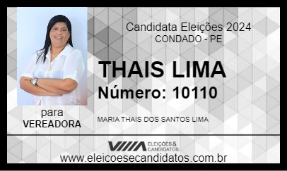 Candidato THAIS LIMA 2024 - CONDADO - Eleições