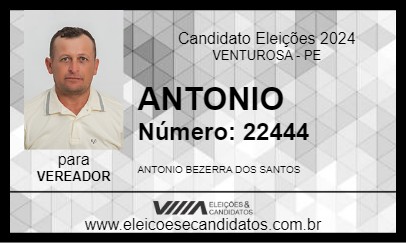 Candidato ANTONIO 2024 - VENTUROSA - Eleições