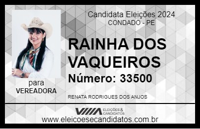 Candidato RAINHA DOS VAQUEIROS 2024 - CONDADO - Eleições