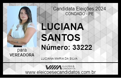 Candidato LUCIANA SANTOS 2024 - CONDADO - Eleições