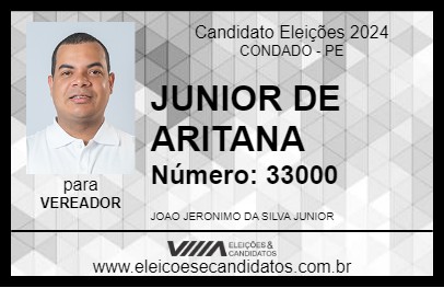 Candidato JUNIOR DE ARITANA 2024 - CONDADO - Eleições