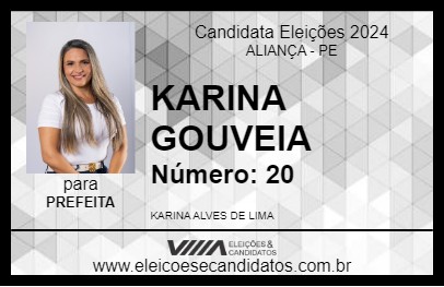 Candidato KARINA GOUVEIA 2024 - ALIANÇA - Eleições