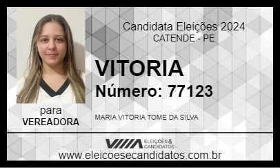 Candidato VITORIA 2024 - CATENDE - Eleições