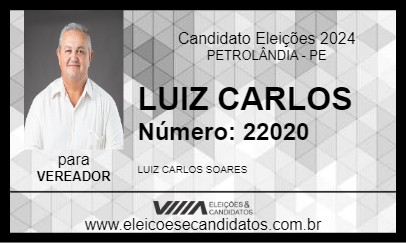 Candidato LUIZ CARLOS 2024 - PETROLÂNDIA - Eleições