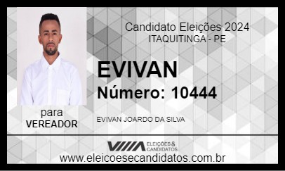 Candidato EVIVAN 2024 - ITAQUITINGA - Eleições