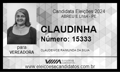 Candidato CLAUDINHA 2024 - ABREU E LIMA - Eleições