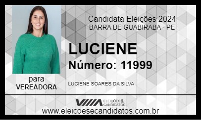 Candidato LUCIENE 2024 - BARRA DE GUABIRABA - Eleições