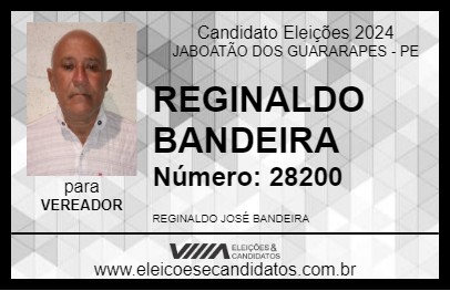 Candidato REGINALDO BANDEIRA 2024 - JABOATÃO DOS GUARARAPES - Eleições