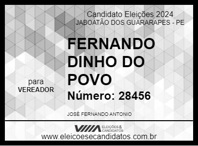 Candidato FERNANDO DINHO DO POVO 2024 - JABOATÃO DOS GUARARAPES - Eleições