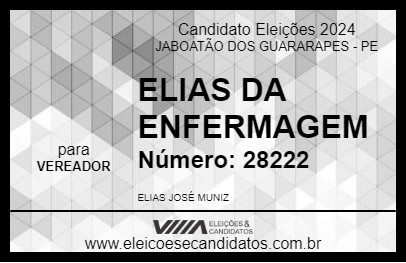 Candidato ELIAS DA ENFERMAGEM 2024 - JABOATÃO DOS GUARARAPES - Eleições