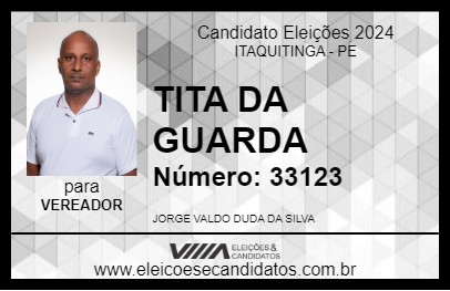 Candidato TITA DA GUARDA 2024 - ITAQUITINGA - Eleições