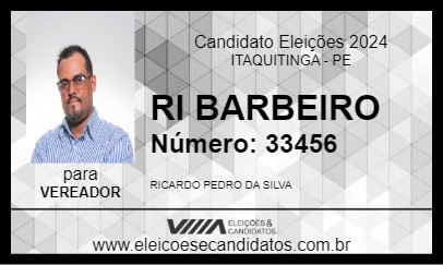 Candidato RI BARBEIRO 2024 - ITAQUITINGA - Eleições